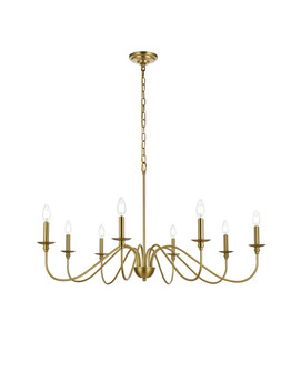 Rohan Eight Light Chandelier in Satin Gold (173|LD5006D42SG)