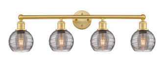 Edison Four Light Bath Vanity in Satin Gold (405|616-4W-SG-G1213-6SM)