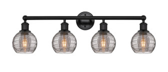 Edison Four Light Bath Vanity in Matte Black (405|616-4W-BK-G1213-6SM)