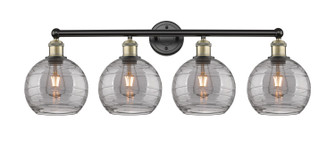 Edison Four Light Bath Vanity in Black Antique Brass (405|616-4W-BAB-G1213-8SM)