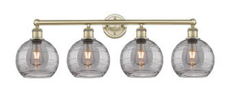 Edison Four Light Bath Vanity in Antique Brass (405|616-4W-AB-G1213-8SM)