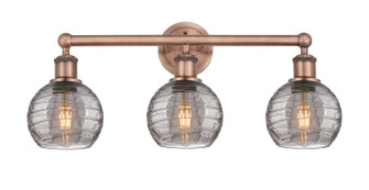 Edison Three Light Bath Vanity in Antique Copper (405|616-3W-AC-G1213-6SM)