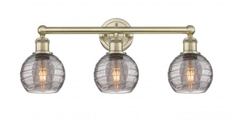 Edison Three Light Bath Vanity in Antique Brass (405|616-3W-AB-G1213-6SM)