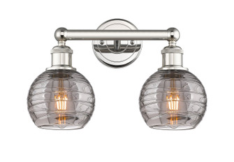 Edison Two Light Bath Vanity in Polished Nickel (405|616-2W-PN-G1213-6SM)