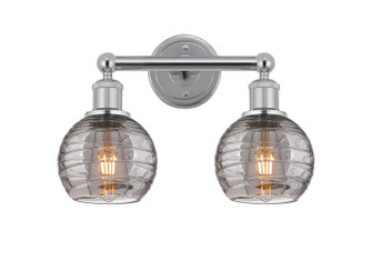 Edison Two Light Bath Vanity in Polished Chrome (405|616-2W-PC-G1213-6SM)