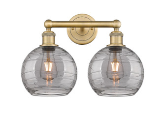 Edison Two Light Bath Vanity in Brushed Brass (405|616-2W-BB-G1213-8SM)