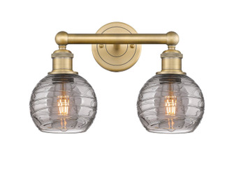 Edison Two Light Bath Vanity in Brushed Brass (405|616-2W-BB-G1213-6SM)