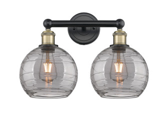 Edison Two Light Bath Vanity in Black Antique Brass (405|616-2W-BAB-G1213-8SM)