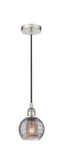 Edison One Light Mini Pendant in Polished Nickel (405|616-1P-PN-G1213-6SM)