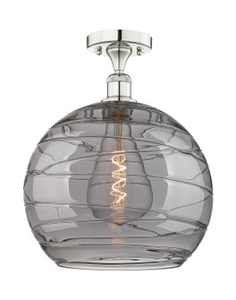 Edison One Light Semi-Flush Mount in Polished Nickel (405|616-1F-PN-G1213-14SM)