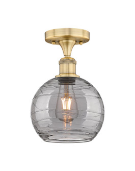 Edison One Light Semi-Flush Mount in Brushed Brass (405|616-1F-BB-G1213-8SM)