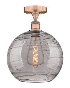 Edison One Light Semi-Flush Mount in Antique Copper (405|616-1F-AC-G1213-12SM)