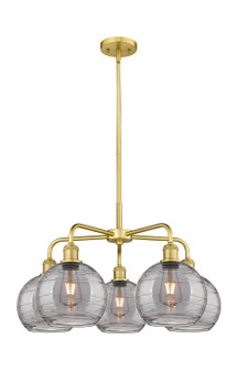 Ballston Five Light Chandelier in Satin Gold (405|516-5CR-SG-G1213-8SM)