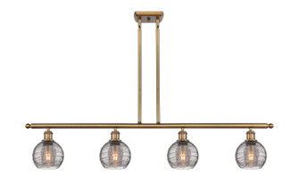 Ballston Four Light Island Pendant in Brushed Brass (405|516-4I-BB-G1213-6SM)