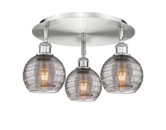 Ballston Three Light Semi-Flush Mount in Satin Nickel (405|516-3C-SN-G1213-6SM)