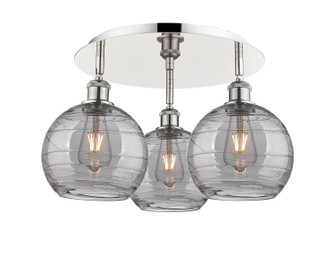 Ballston Three Light Semi-Flush Mount in Polished Nickel (405|516-3C-PN-G1213-8SM)