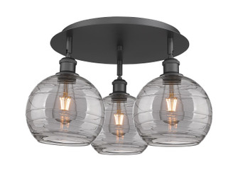 Ballston Three Light Semi-Flush Mount in Matte Black (405|516-3C-BK-G1213-8SM)