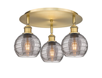 Ballston Three Light Semi-Flush Mount in Brushed Brass (405|516-3C-BB-G1213-6SM)