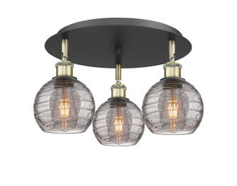 Ballston Three Light Semi-Flush Mount in Black Antique Brass (405|516-3C-BAB-G1213-6SM)