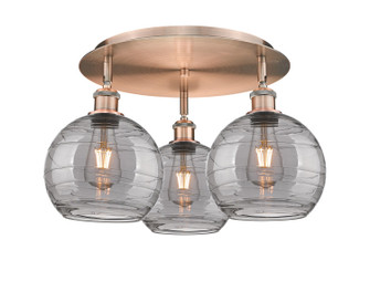 Ballston Three Light Semi-Flush Mount in Antique Copper (405|516-3C-AC-G1213-8SM)