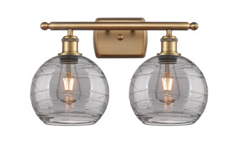 Ballston Two Light Bath Vanity in Brushed Brass (405|516-2W-BB-G1213-8SM)