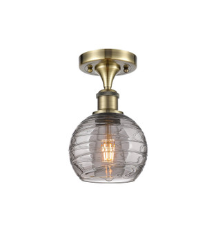 Ballston One Light Semi-Flush Mount in Antique Brass (405|516-1C-AB-G1213-6SM)