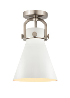 Downtown Urban One Light Semi-Flush Mount in Matte Black (405|410-1F-BK-M411-8W)