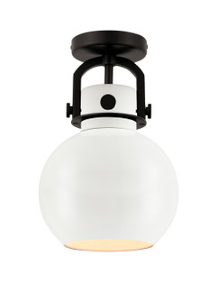 Downtown Urban One Light Semi-Flush Mount in Matte Black (405|410-1F-BK-M410-8W)