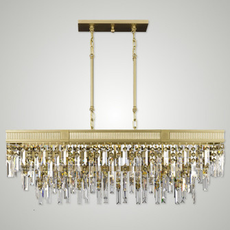 Valencia Modern 12 Light Linear Chandelier in Old Brass (183|IL8375-PTK-36G)