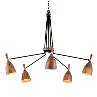 Utopia Five Light Chandelier in Soft Black (68|280-05-SBK)