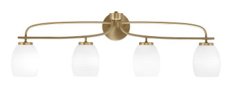 Cavella Four Light Bath Bar in New Age Brass (200|3914-NAB-615)