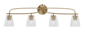 Cavella Four Light Bath Bar in New Age Brass (200|3914-NAB-461)