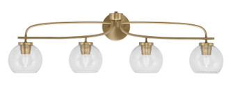 Cavella Four Light Bath Bar in New Age Brass (200|3914-NAB-4100)