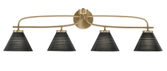 Cavella Four Light Bath Bar in New Age Brass (200|3914-NAB-4059)