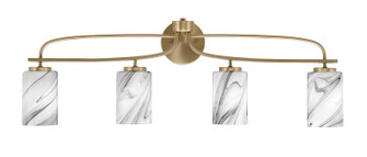 Cavella Four Light Bath Bar in New Age Brass (200|3914-NAB-3009)