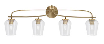 Cavella Four Light Bath Bar in New Age Brass (200|3914-NAB-210)