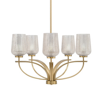 Cavella Five Light Chandelier in New Age Brass (200|3905-NAB-4253)