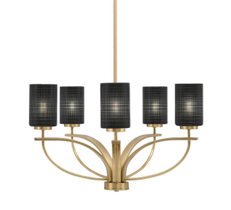 Cavella Five Light Chandelier in New Age Brass (200|3905-NAB-4069)