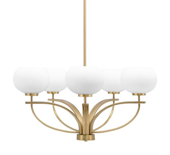 Cavella Five Light Chandelier in New Age Brass (200|3905-NAB-212)