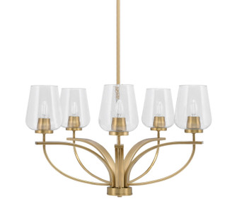 Cavella Five Light Chandelier in New Age Brass (200|3905-NAB-210)