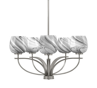 Cavella Five Light Chandelier in Graphite (200|3905-GP-4819)