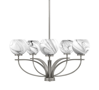 Cavella Five Light Chandelier in Graphite (200|3905-GP-4109)