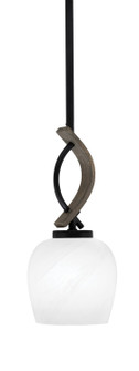 Monterey One Light Mini Pendant in Matte Black & Painted Distressed Wood-look Metal (200|2901-MBDW-4811)