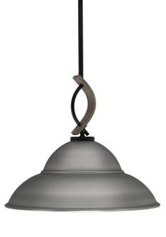 Monterey One Light Mini Pendant in Matte Black & Painted Distressed Wood-look Metal (200|2901-MBDW-429-BN)