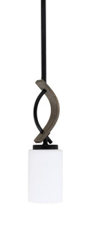 Monterey One Light Mini Pendant in Matte Black & Painted Distressed Wood-look Metal (200|2901-MBDW-310)