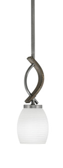 Monterey One Light Mini Pendant in Graphite & Painted Distressed Wood-look Metal (200|2901-GPDW-615)