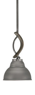Monterey One Light Mini Pendant in Graphite & Painted Distressed Wood-look Metal (200|2901-GPDW-427-GP)