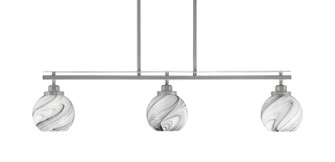 Odyssey Three Light Island Pendant in Brushed Nickel (200|2636-BN-4109)