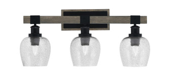 Tacoma Three Light Bath Bar in Matte Black & Painted Distressed Wood-look Metal (200|1843-MBDW-4812)