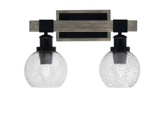Tacoma Two Light Bath Bar in Matte Black & Painted Distressed Wood-look Metal (200|1842-MBDW-4102)